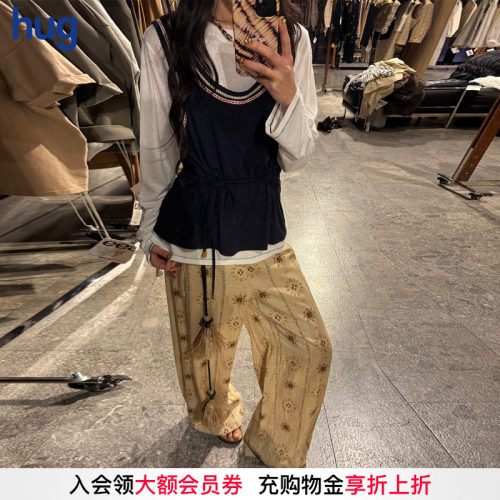 【ICE DUST】hug 2026早春新款真两件背心T恤