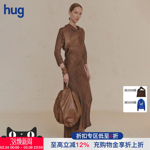 【CORTANA】hug 秋冬新款西班牙一字肩长袖连衣裙