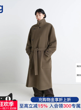 【LEMAIRE】hug 2025秋冬新款简约束腰长款大衣