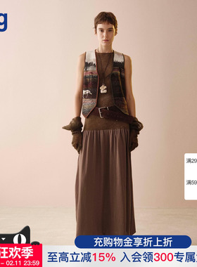 【SWAYING Knit】hug 2026早春新款提花背心长裙