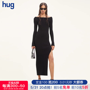 SS24新款 hug 设计师品牌 时髦后背镂空长袖 COURREGES 连衣裙女