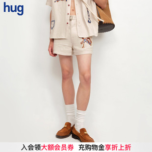 hug GARCON 短裤 26春夏DreamBoat探险少年刺绣工装