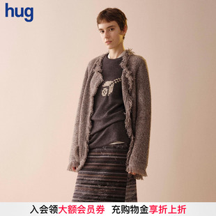 SWAYING 山羊绒流苏针织开衫 Knit 2026早春新款 夹克外套 hug