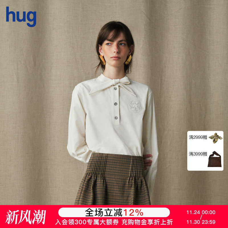 MARCHEN25新款收腰古典收束衬衫