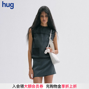 套装 hug春夏真丝花边纯色设计感双层小背心裙裤 经典 MARCHEN