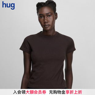 EXTREME 圆领羊绒短袖 CASHMERE 2025秋冬新款 T恤 hug