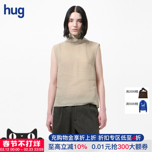 【OUR LEGACY】hug 2026春夏新飘带无袖绑带围巾上衣铜氨纤维衬衫