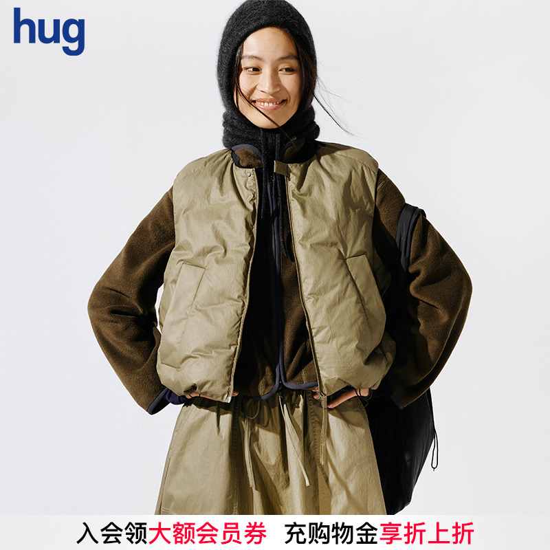 COMMXN时髦棉质飞行鹅绒马甲