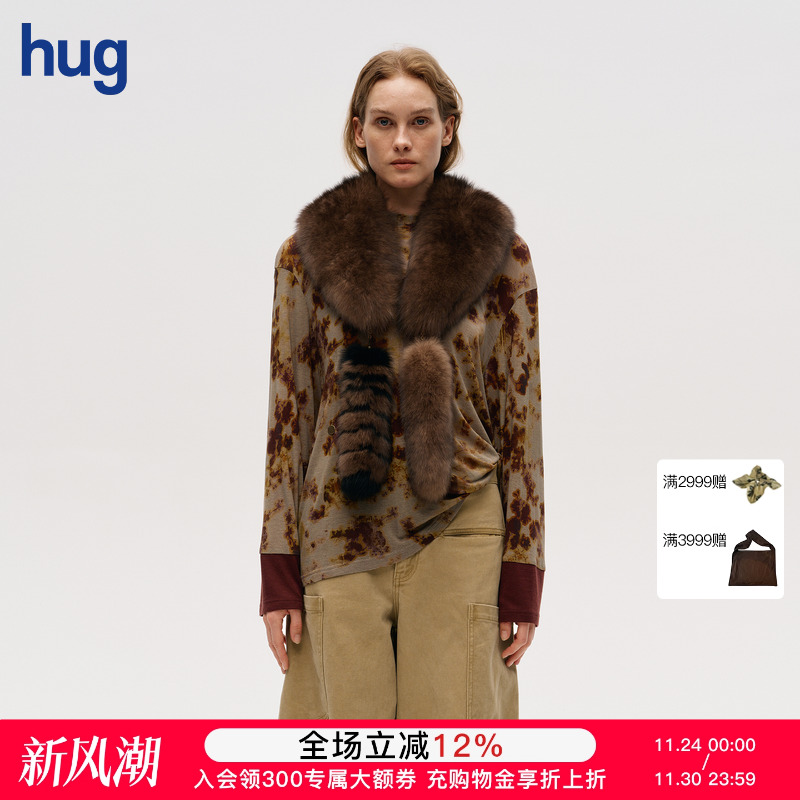 ICEDUST25秋冬印花拼色长袖T恤