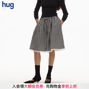 2025春夏新款 hug 大热芭蕾风白色蕾丝花边半身裙 ECHOADE