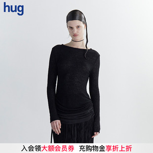 纯色简约醋酸抽绳上衣 ASSIGNMENTS hug 秋冬新款