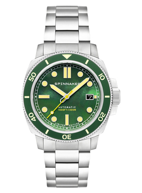 特价|SPINNAKER三角帆贝母盘面限量版自动机械手表夜光防水5106