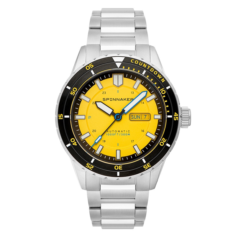 三角帆自动机械男士运动钢带手表