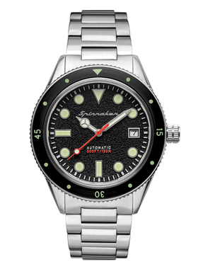 英国SPINNAKER三角帆CAHILL自动机械手表复古水鬼潜水钢带SP5075