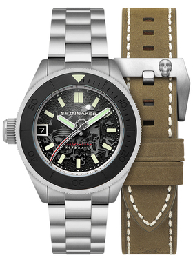 限量版|英国SPINNAKER三角帆海盗超穹镜自动机械手表5148夜光潜水