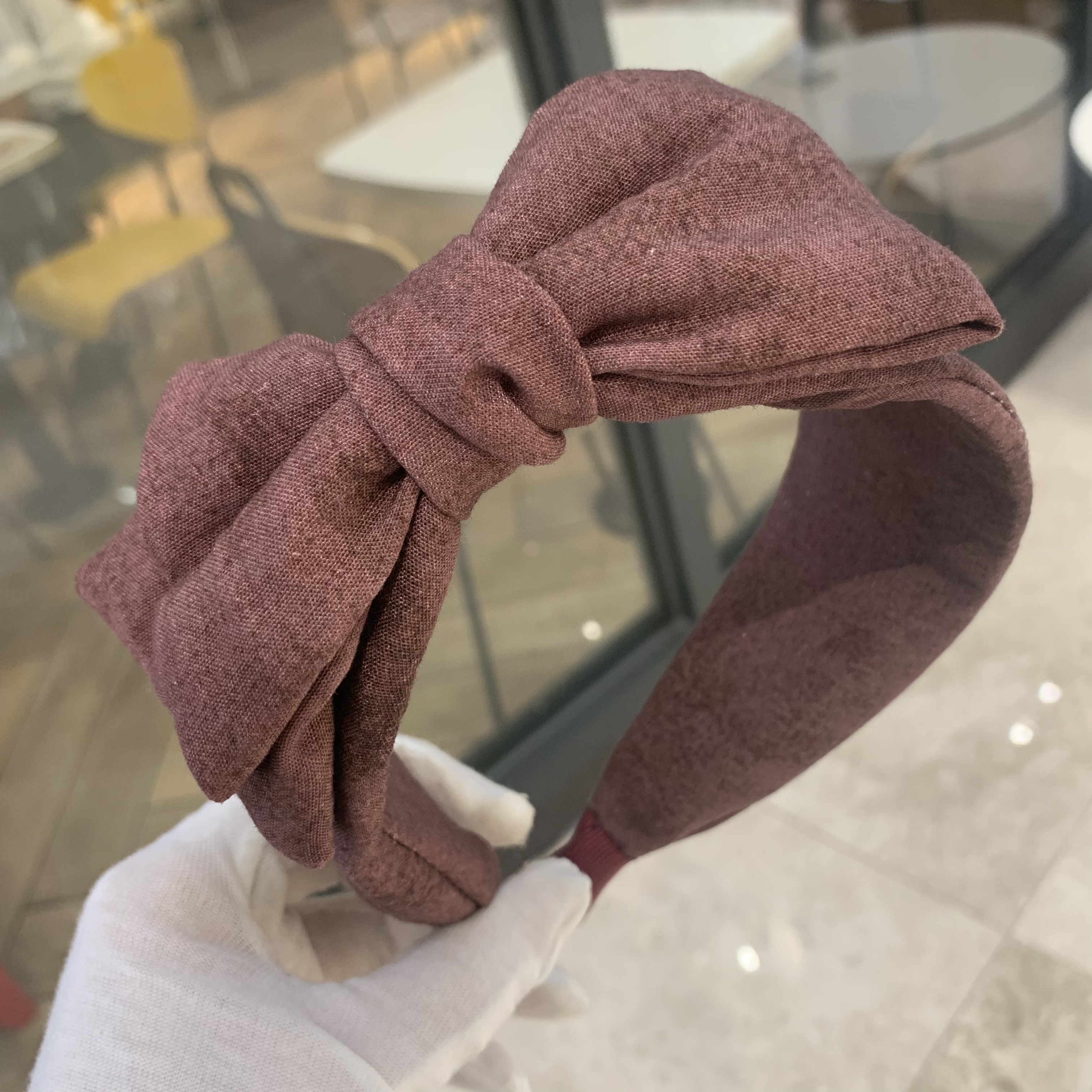 港风时尚新款侧面蝴蝶结发卡发箍女高颅顶成人发捆头饰压发头箍