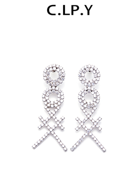 C.LP.Y时尚ooxx耳环女百搭气质礼物新款热巴同款小众设计耳饰品