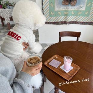 狗狗衣服猫咪宠物服饰秋冬款 校园风卫衣比熊博美雪纳瑞泰迪 美式