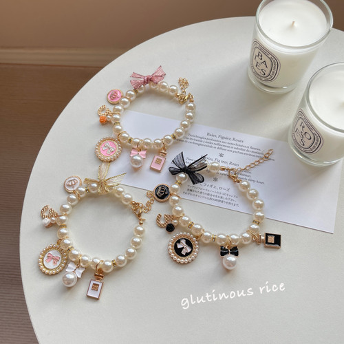 小香风潮流时尚猫咪狗狗珍珠项链