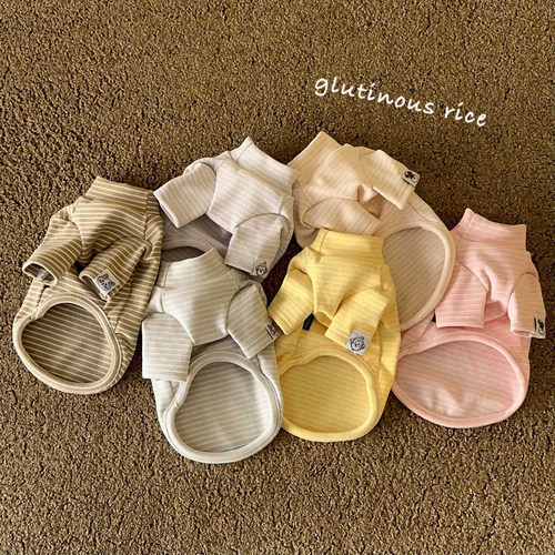 狗狗衣服早秋新款韩系ins简约背心条纹两脚衣宠物猫咪小型犬比熊