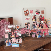 情侣手工diy照片相框七夕情人节纪念亚克力透明空框送男朋友礼物