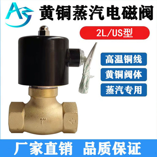 US全铜耐高温蒸汽电磁阀220V
