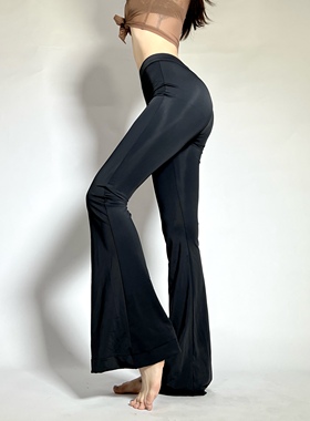 【DB QUEEN原创】MANDALA设计黑色冰丝修身垂感复古休闲喇叭裤