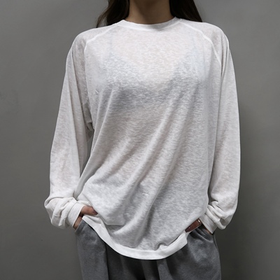 【DB QUEEN原创】MANDALA设计圆领冰丝纯棉宽松微透长袖练功服T恤