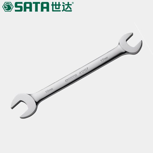 世达sata五金工具两用扳手双头呆扳手双开口扳手架子工扳子41201