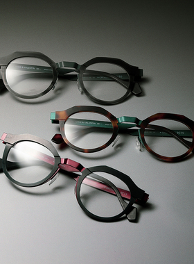 AnneValentin法国手工眼镜ORION新款近视复古设计师红绿眼镜框架