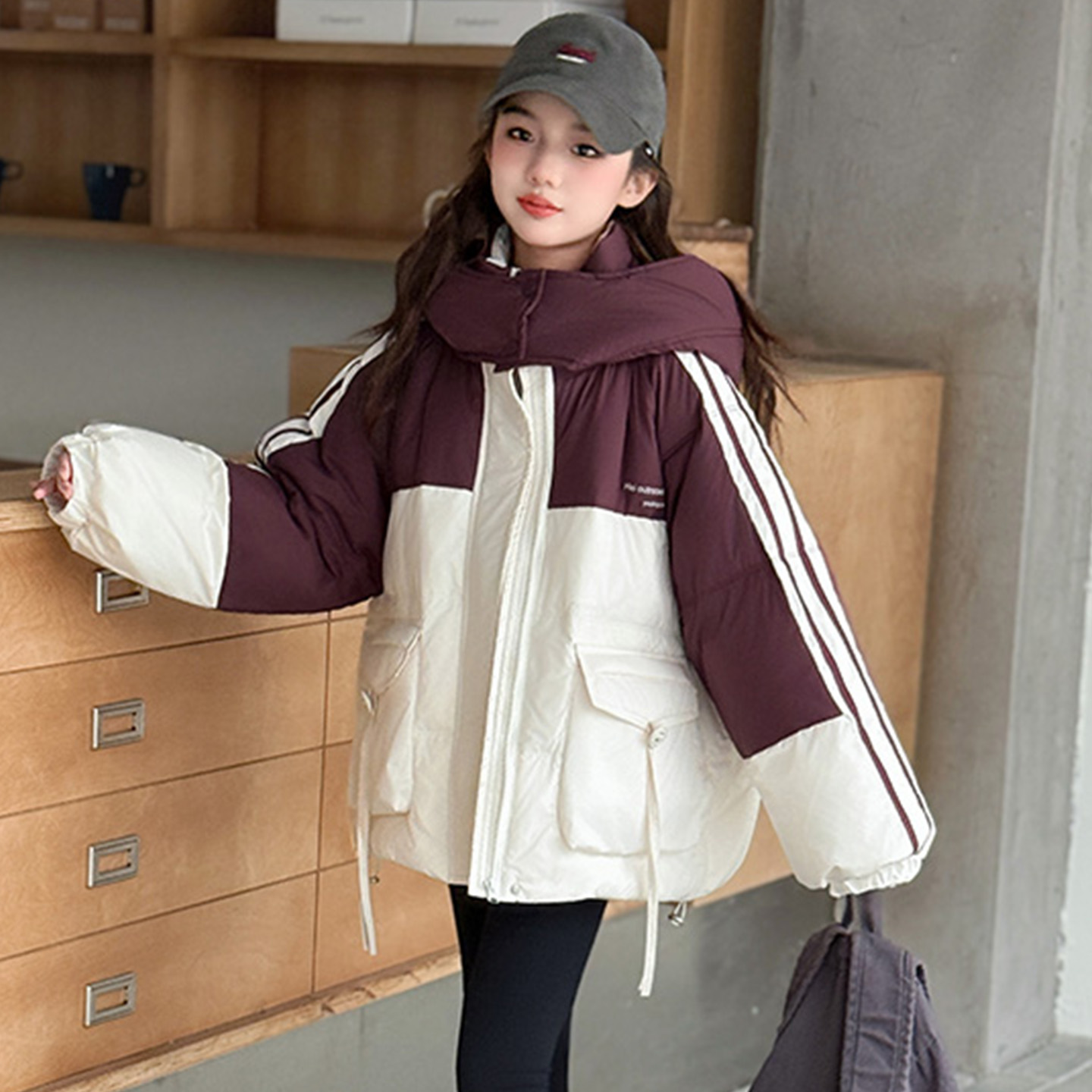 女童中长款冬季羽绒服2025新款儿童外套女孩洋气大童加厚冬装外套