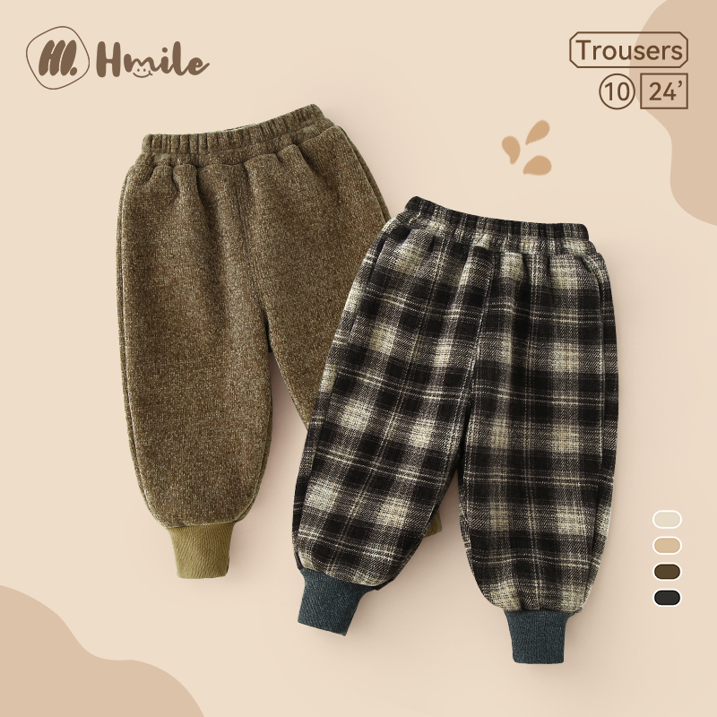 儿童裤子秋冬款男童加厚长裤