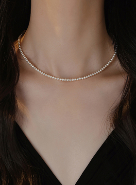 ACC施家珍珠颈链高级感轻奢小众叠戴项链女款2025新款爆款锁骨链