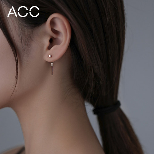 【acc】925纯银小方块2020年耳线