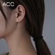 ACC小方块耳线925纯银女2026新款 爆款 耳钉轻奢小众耳环高级感耳饰