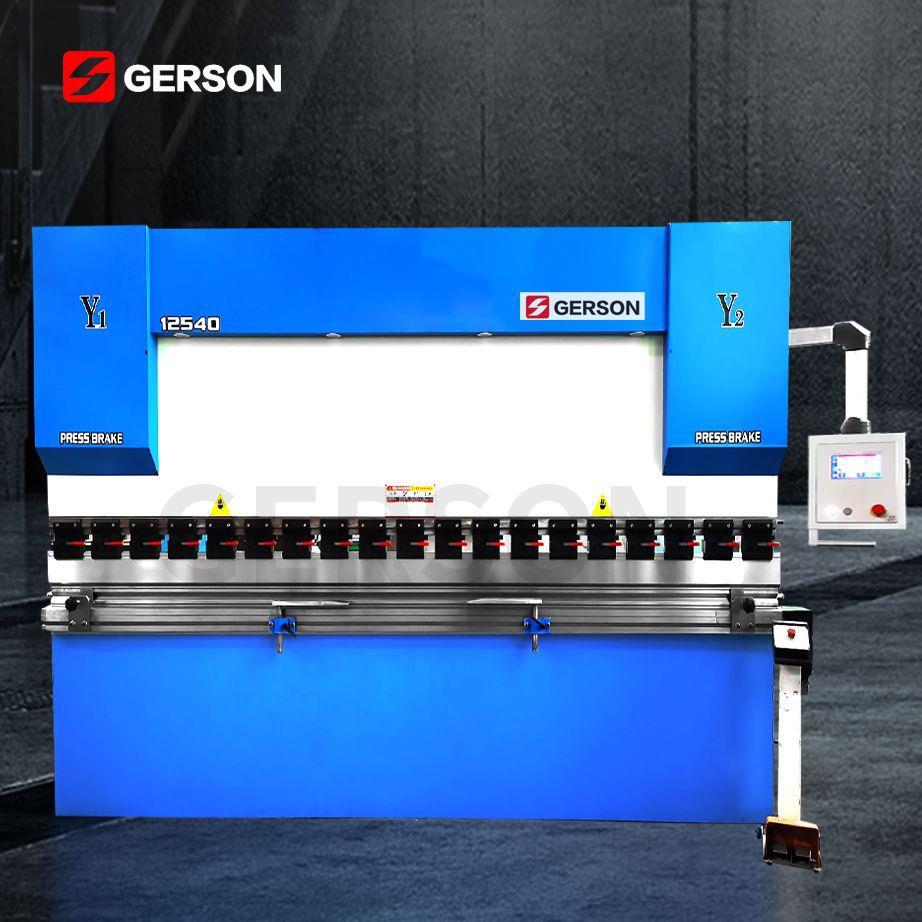 精密双伺服数控不锈钢折弯机125吨4米扭轴电液折弯机工作台补偿