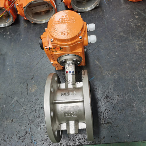 D941X-16P不锈钢电动法兰走水蝶阀  用水软密封电动法兰蝶阀