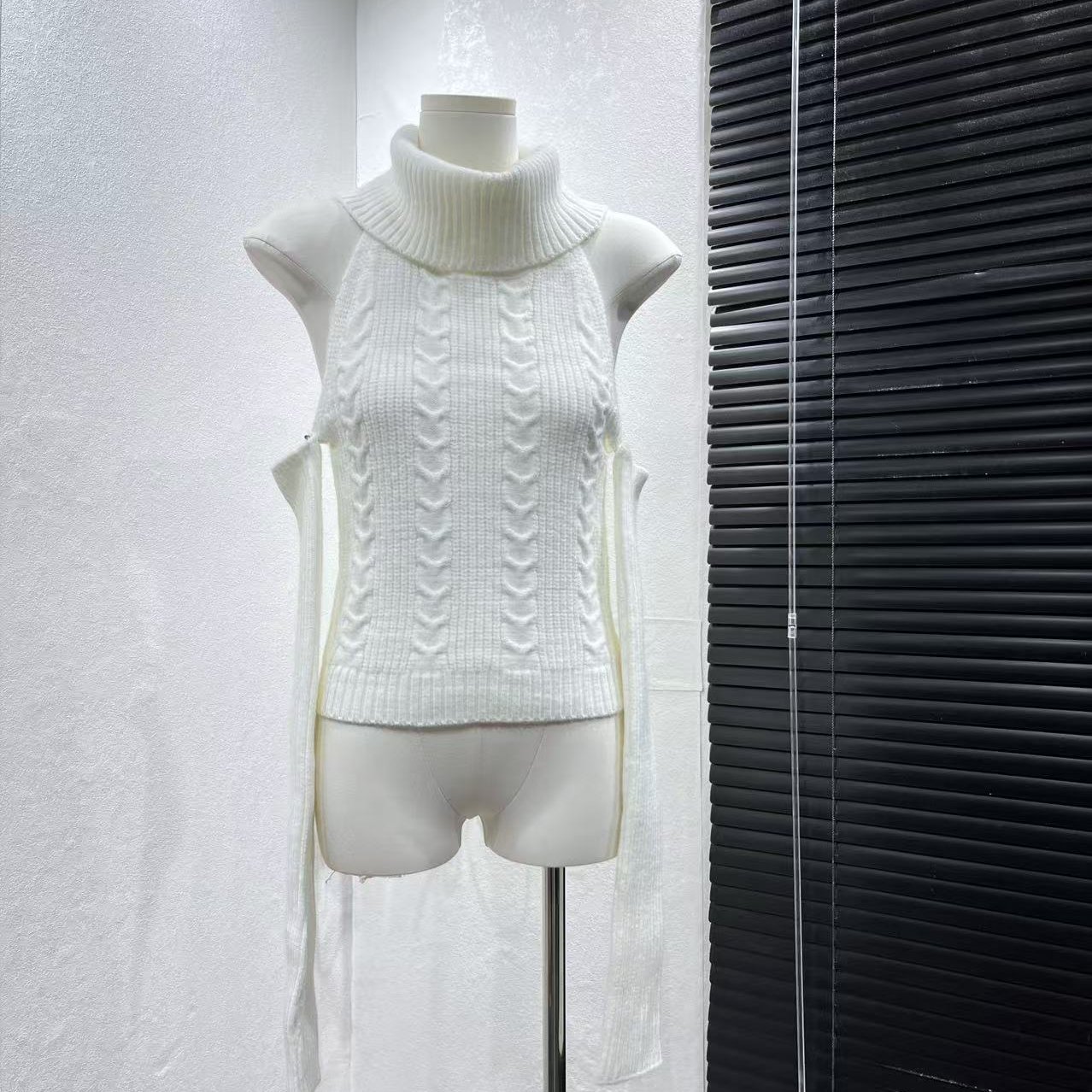 titi小姐姐见习丘比特套头针织衫女秋冬6%羊毛高领毛衣三件套