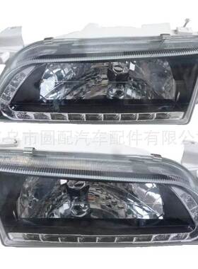 汽车LED大灯黑色花冠AE100 AE101前照灯适合卡罗拉1991-1999热销