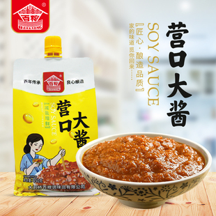 百粮东北大酱 营口大酱 黄豆酱 焖烧炖蒸拌 450g*6袋包邮