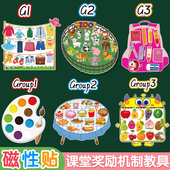 水果动物食物蔬菜饮料衣服饰文具颜色磁性吸力黑板贴奖励机制教具