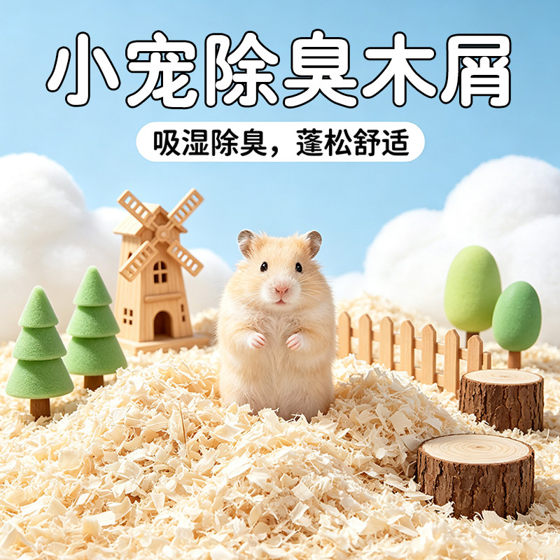 仓鼠木屑专用白杨木片木刨花垫料金丝熊夏季降温造景用品