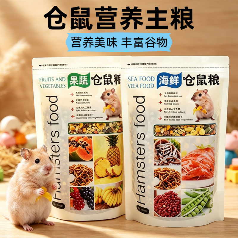 仓鼠果蔬冻干混合仓鼠粮均衡膳食小宠鼠类通用日常食用主粮饲料