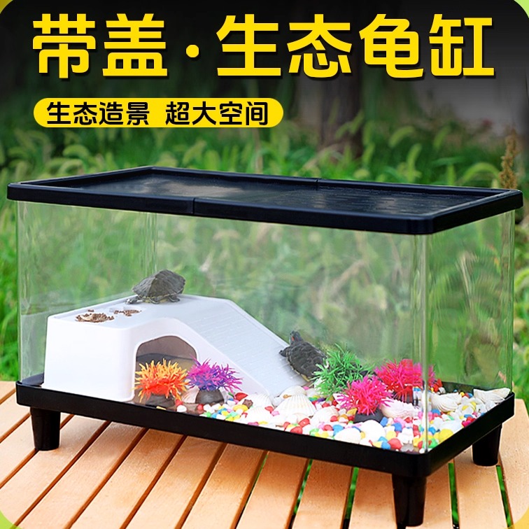 乌龟饲养缸带晒台豪华大别墅