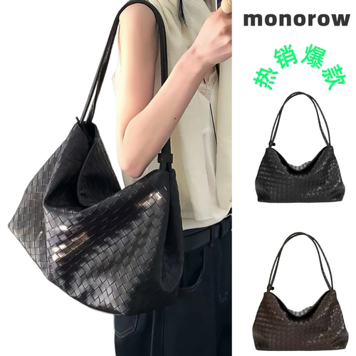 韩国monorow手工夏季编织托特包