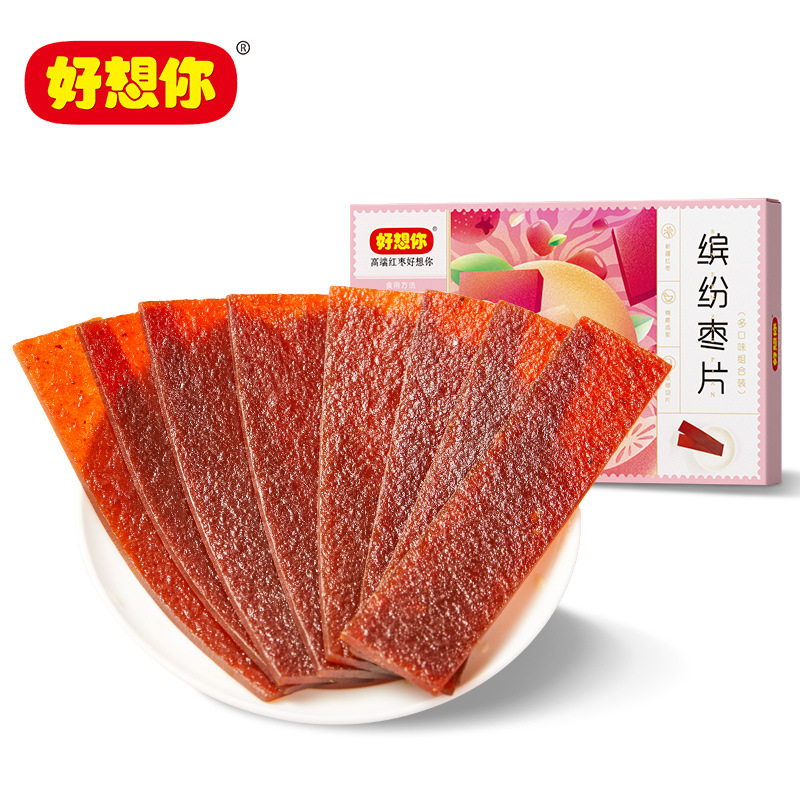 【好想你_缤纷枣片320g】红枣片阿胶味野酸味原味组合装儿童零食