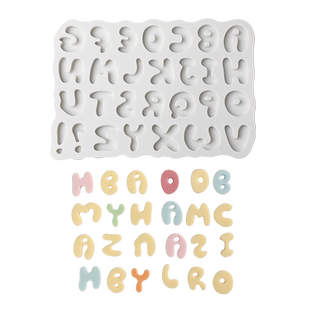 英文字母模具巧克力翻糖硅胶生日糖牌蛋糕艺术字母立体蛋糕装饰