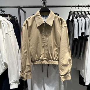 VM NY NB UR 25秋新款气质复古流光风显瘦翻领短款夹克外套上衣女