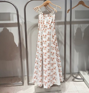 VM NY NB UR2025秋度假风百搭甜美刺绣碎花收腰吊带连衣长裙女ins