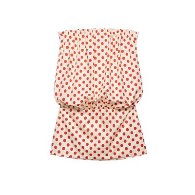 VM NY NB UR2026夏潮流波点印花露肩抹胸高腰包臀半身短裙2482423